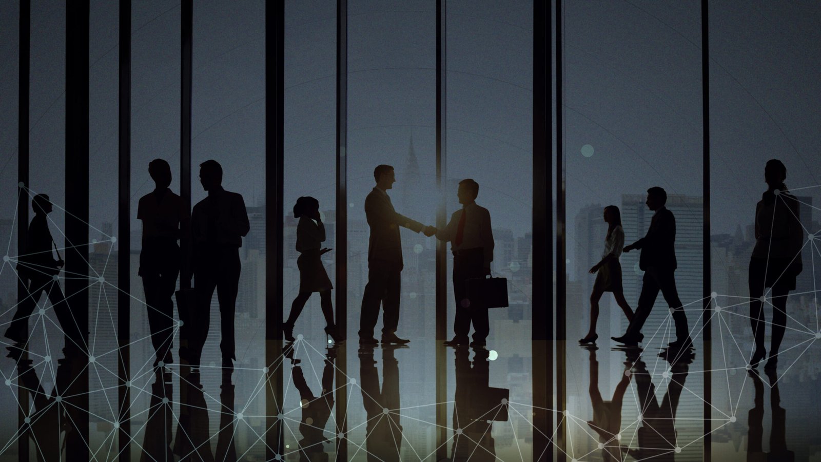 Business team silhouettes
