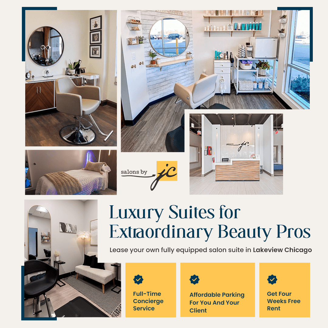 Luxury salon suites collage