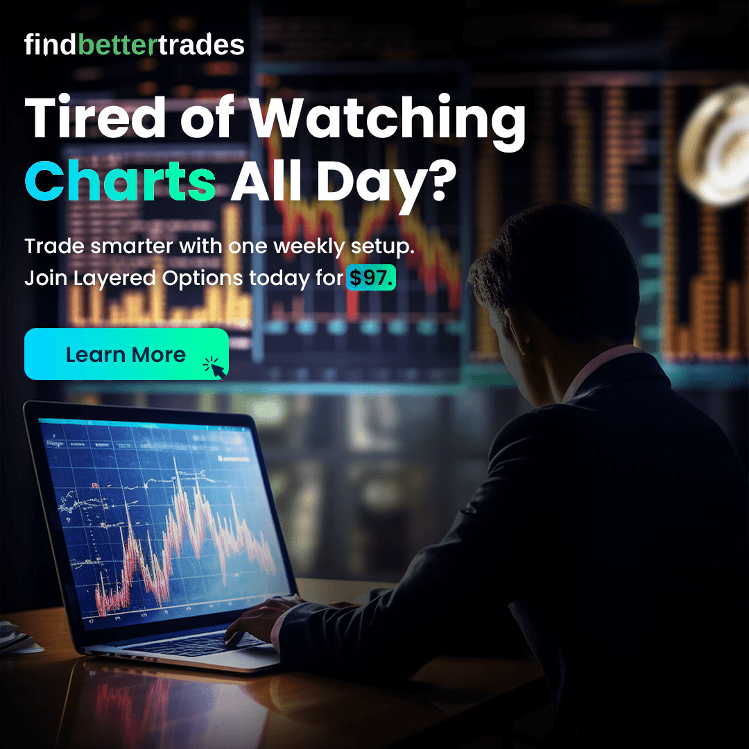 Trader watching laptop charts