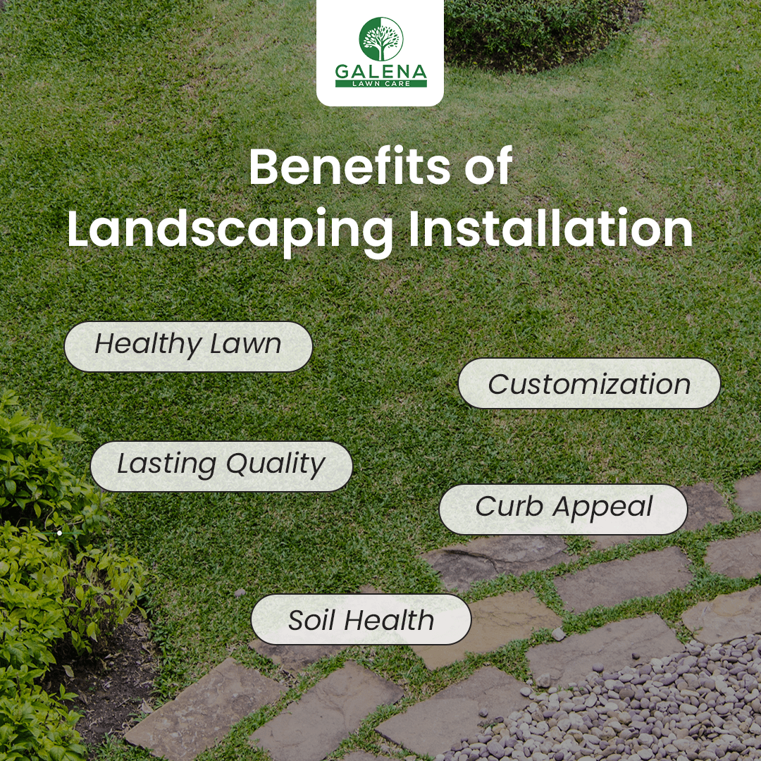 Landscaping installation benefits graphic